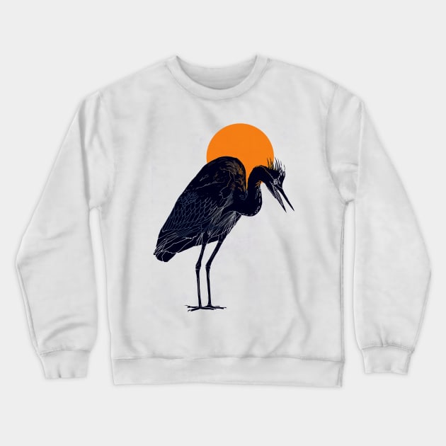 Heron Crewneck Sweatshirt by davidbushell82